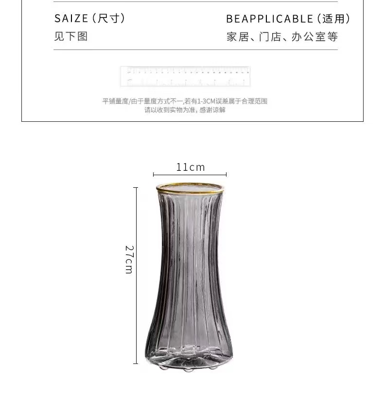 Refined Glass Vase 016 - Wholesale Decorative Vase - Image 4